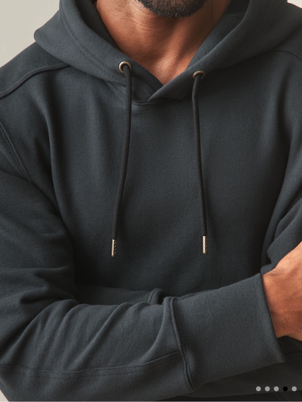 American Giant Mens Classic Pullover Hoodie Sweatshirt fleece black medium - Picture 4 of 11